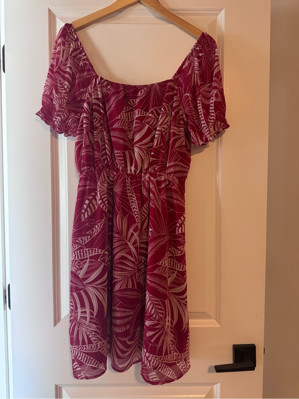 Banana Republic Fuchsia Tropical Print Dress